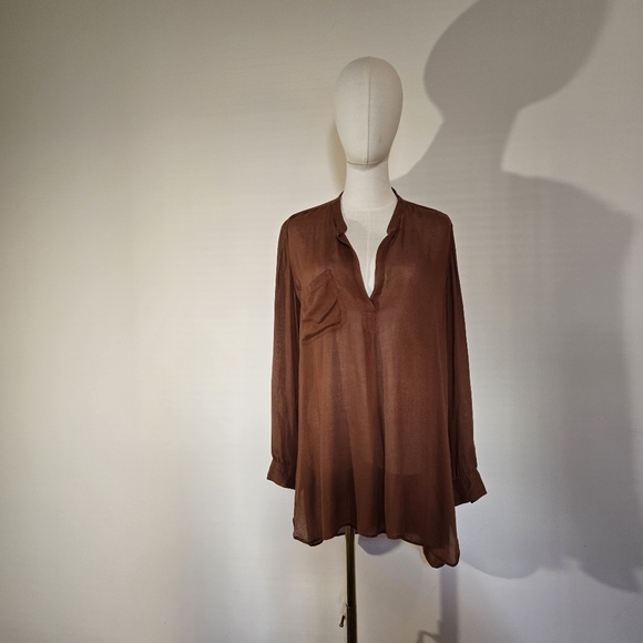 ZARA Flowy Tunic Shirt with Pocket - Picture 9 of 12